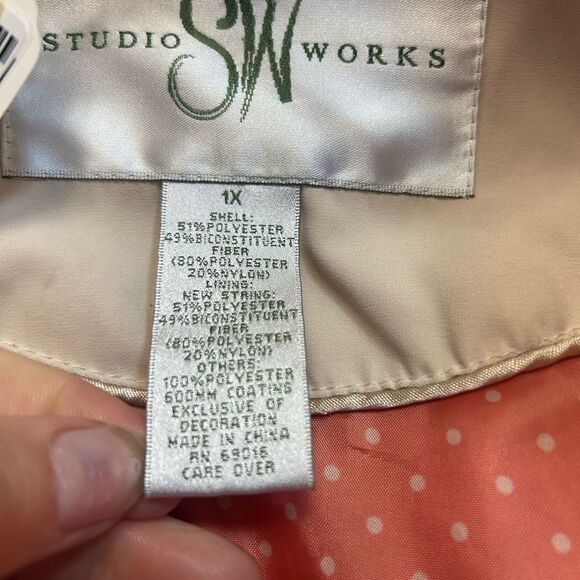 Studio Works ladies 1x peach/coral jacket - Picture 6 of 9